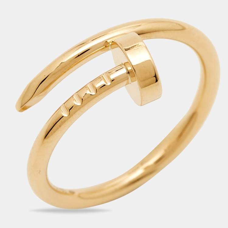Pre Owned Cartier Juste Un Clou 18k Yellow Gold Small Model Ring Size 49