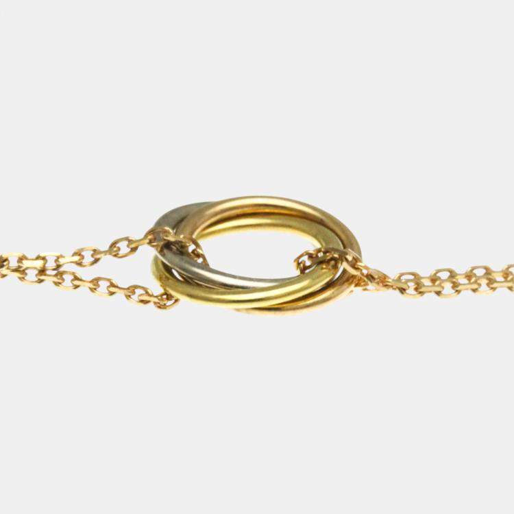 Pre Owned Cartier  18K Pink, Yellow, White Gold Trinity Bracelet