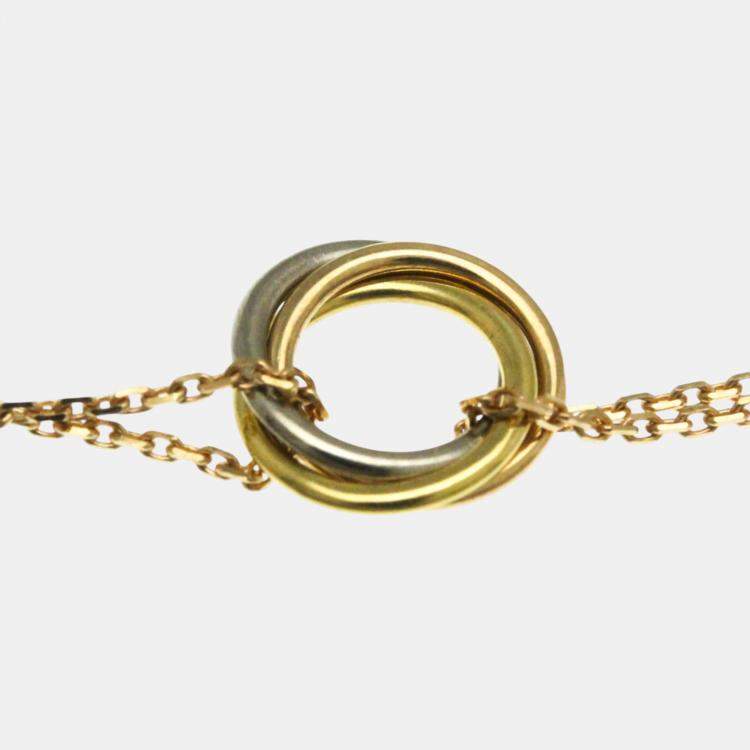 Pre Owned Cartier  18K Pink, Yellow, White Gold Trinity Bracelet
