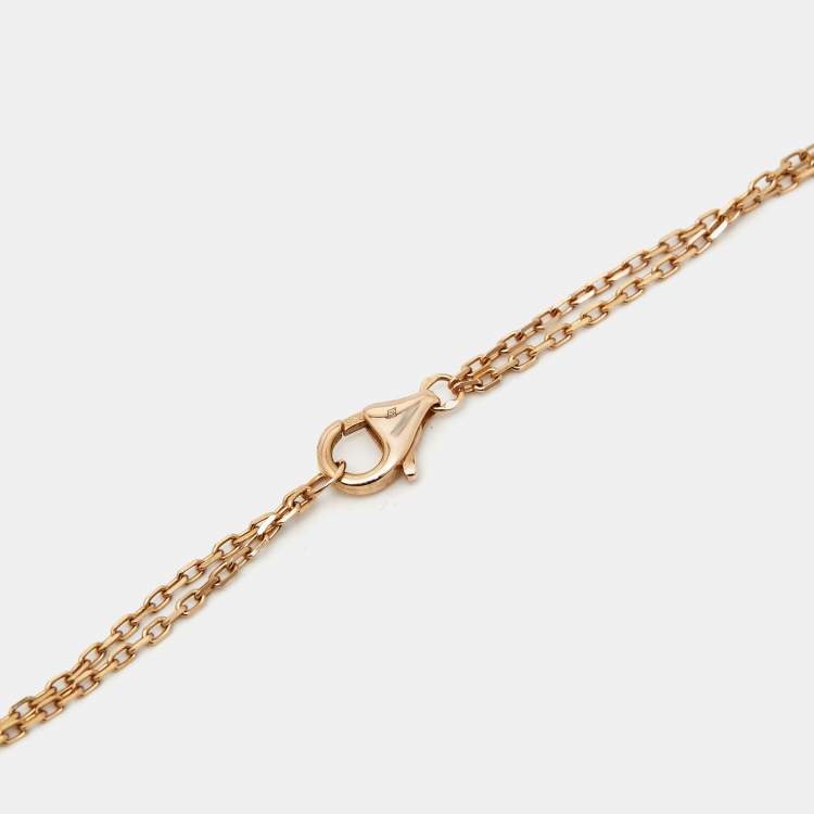 Pre Owned Cartier Love Diamond 18k Rose Gold Necklace