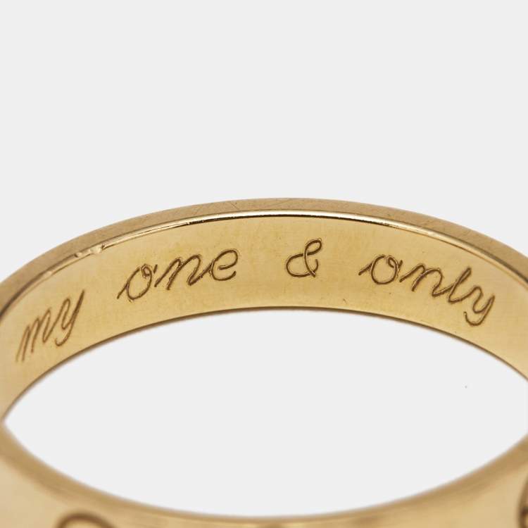 مملوكة مسبقًا Cartier Love 18k Yellow Gold Small Model Wedding Band Ring Size 55
