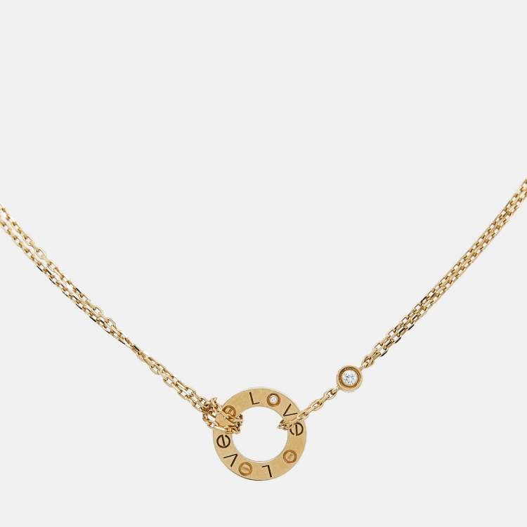 Pre Owned Cartier Love Diamond 18k Yellow Gold Bracelet