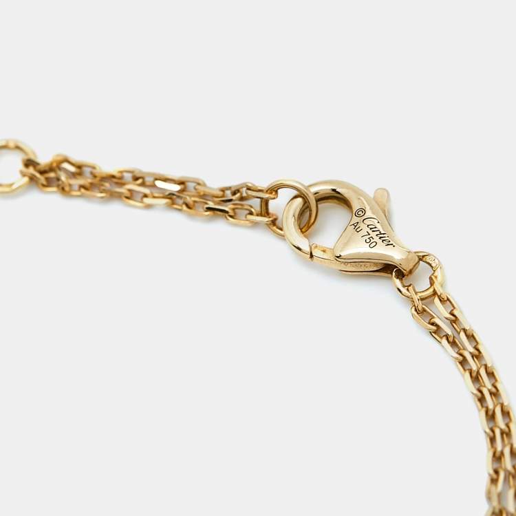 Pre Owned Cartier Love Diamond 18k Yellow Gold Bracelet