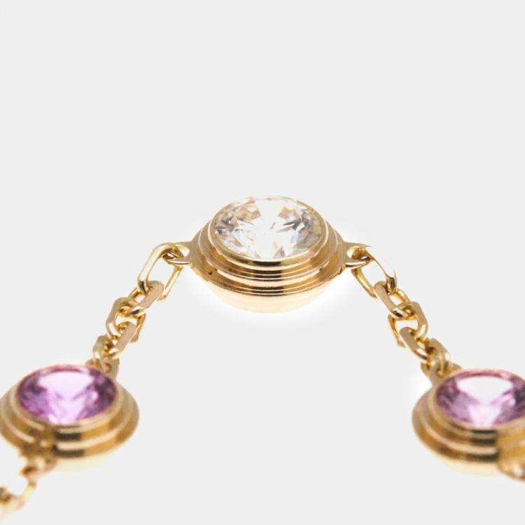 Pre Owned Cartier 18K Rose Gold, Sapphire and Diamond d'Amour Chain Bracelet