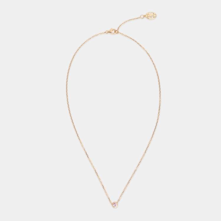 مملوكة مسبقًا Cartier d'Amour Pink Sapphire 18k Rose Gold Necklace