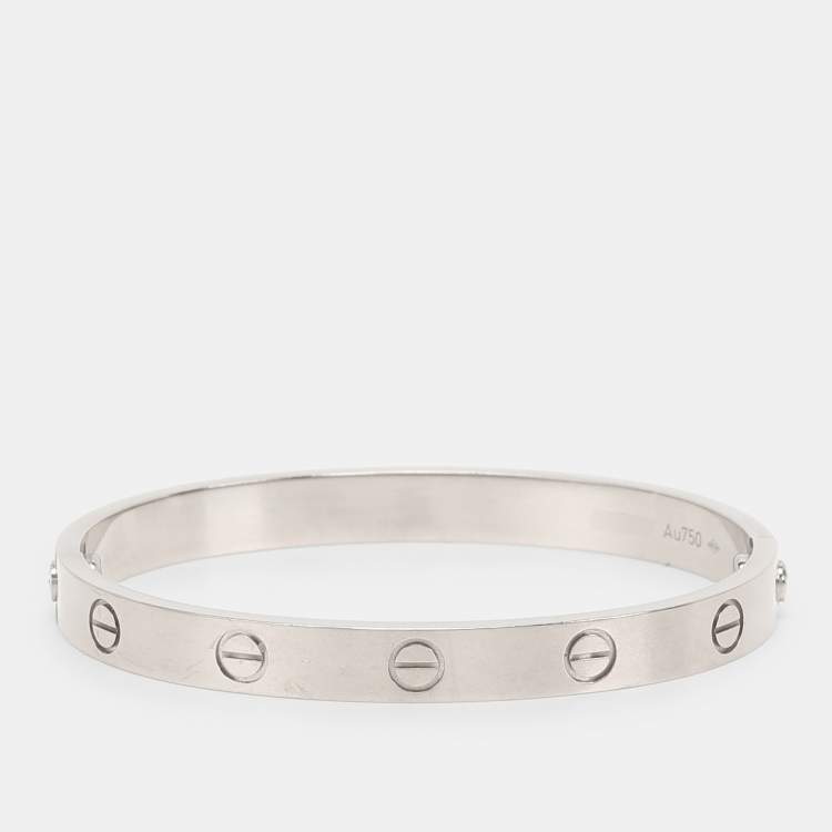 Pre Owned Cartier Love 18k White Gold Bracelet 16