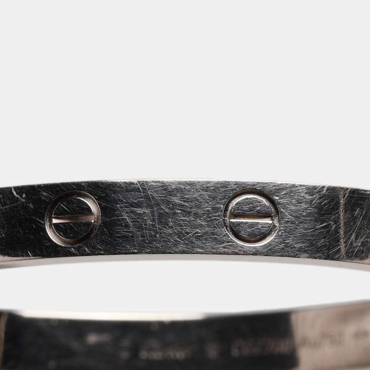 Pre Owned Cartier Love 18k White Gold Bracelet 16