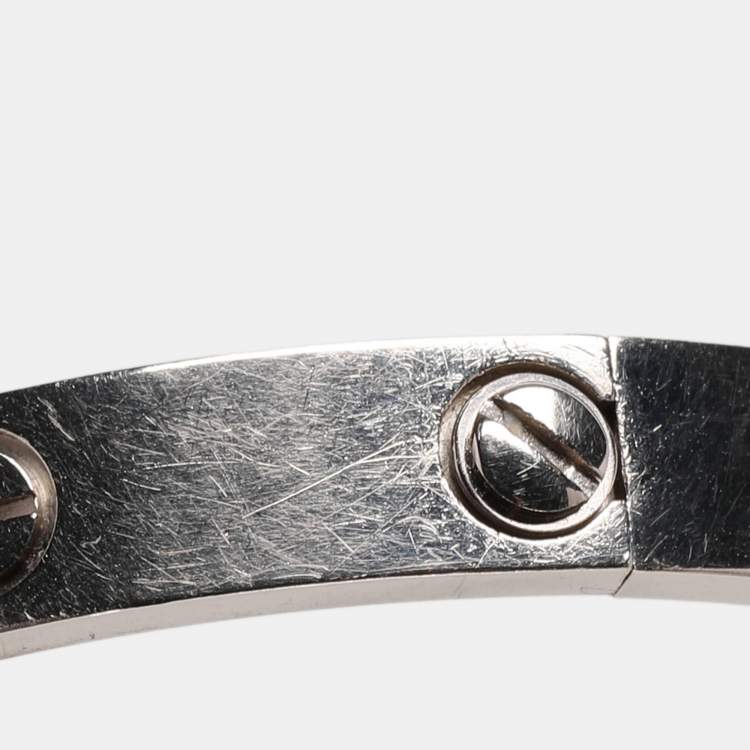 Pre Owned Cartier Love 18k White Gold Bracelet 16