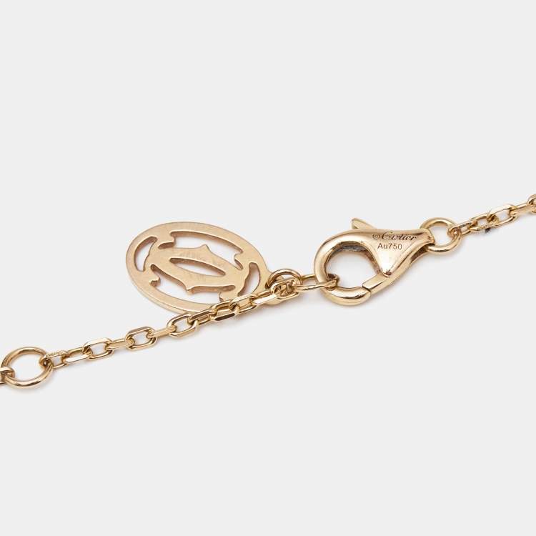 Pre Owned Cartier d'Amour Diamond 18k Rose Gold Small Model Bracelet
