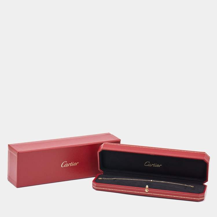 Pre Owned Cartier d'Amour Diamond 18k Rose Gold Small Model Bracelet
