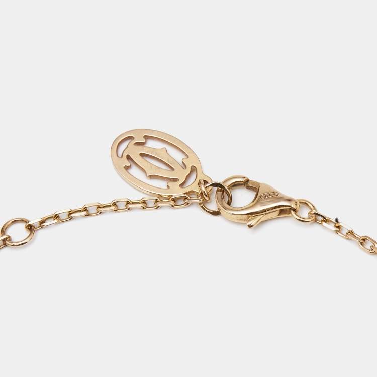 Pre Owned Cartier d'Amour Diamond 18k Rose Gold Small Model Bracelet