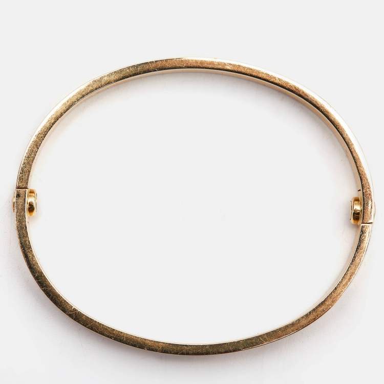 Pre Owned Cartier Love 18k Yellow Gold Classic Model Bracelet 16
