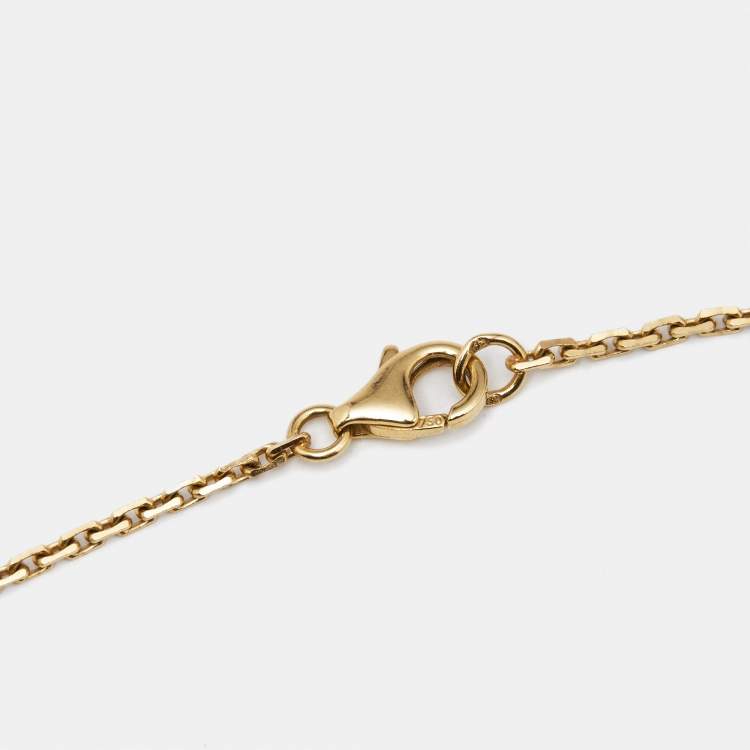 مملوكة مسبقًا Cartier Love 3 Diamonds 18k Yellow Gold Necklace
