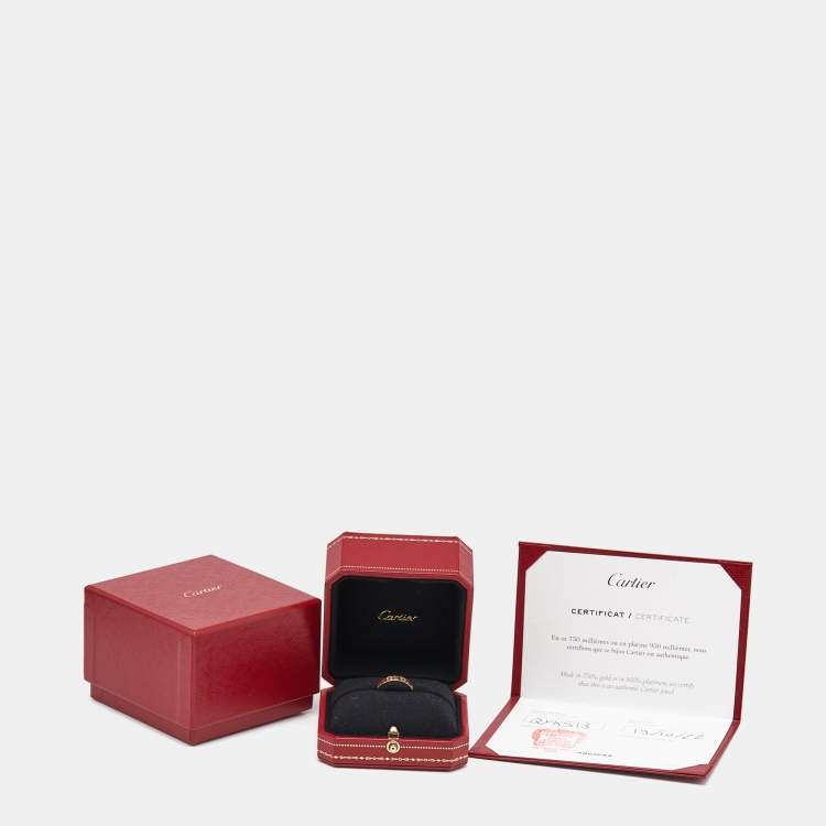 Pre Owned Cartier Love 18k Rose Gold Small Model Wedding Band Ring Size 50