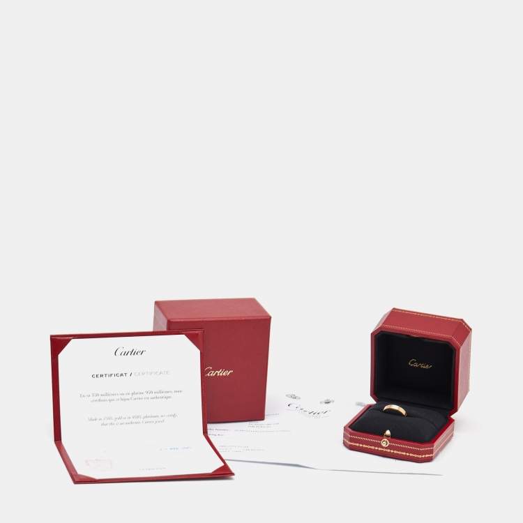 Pre Owned Cartier Love 18k Yellow Gold Small Model Ring Size 54