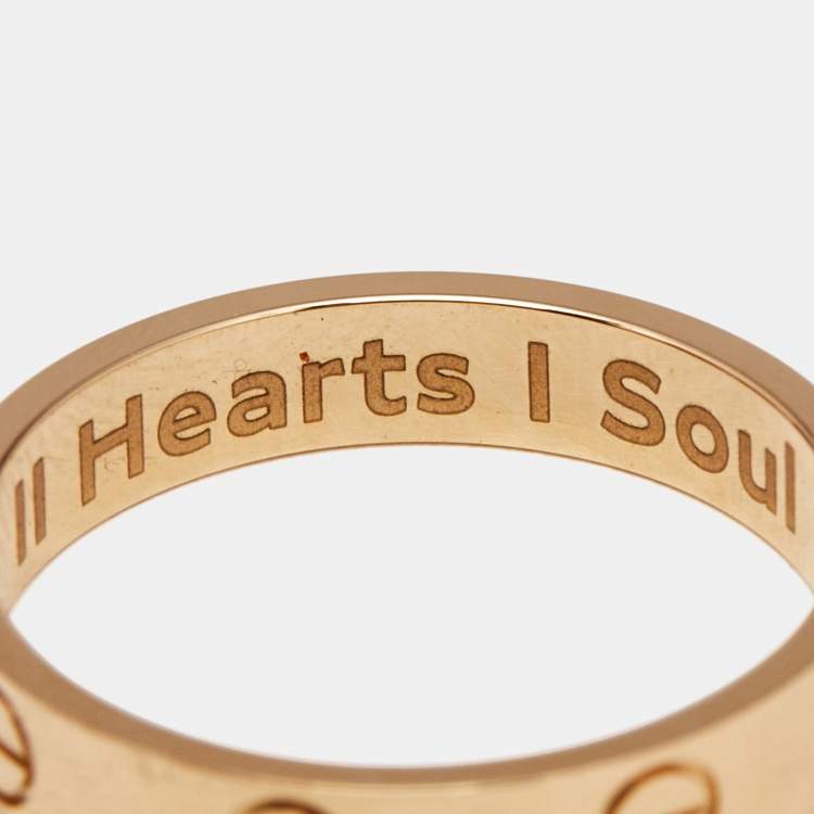 Pre Owned Cartier Love 18k Yellow Gold Small Model Ring Size 54