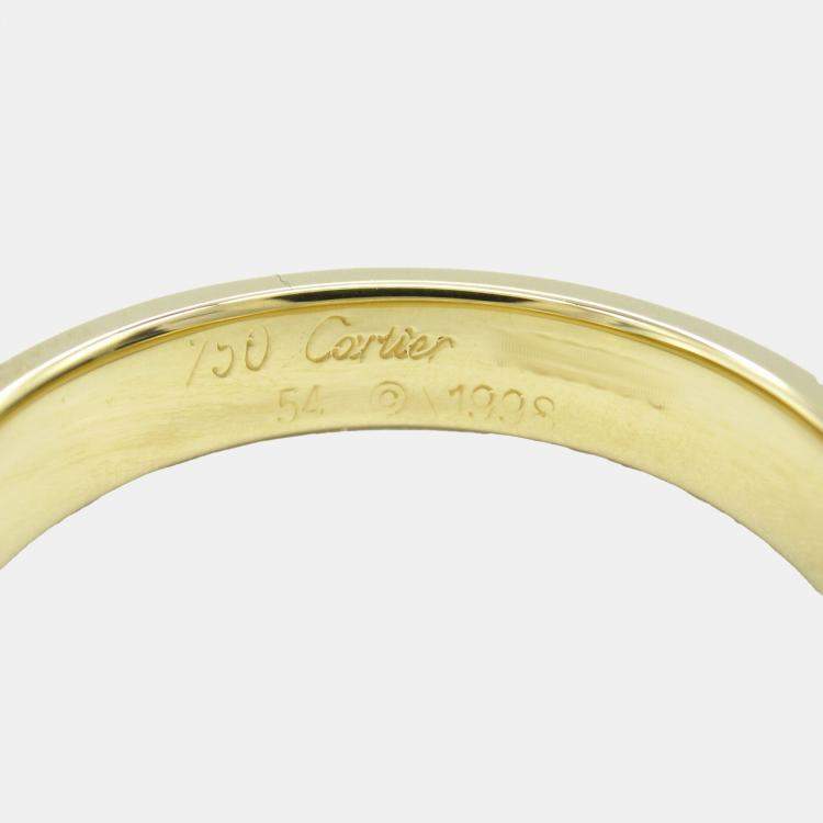 Pre Owned Cartier 18K Yellow, White, Pink Gold Trinity Vendome Ring EU 54