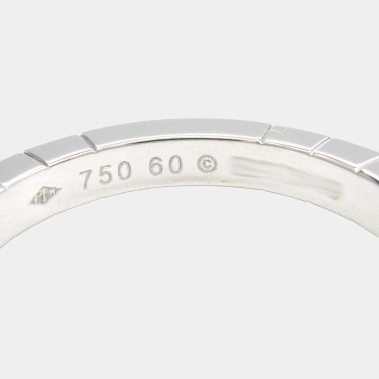 Pre Owned Cartier 18K White Gold Lanieres Ring EU 60