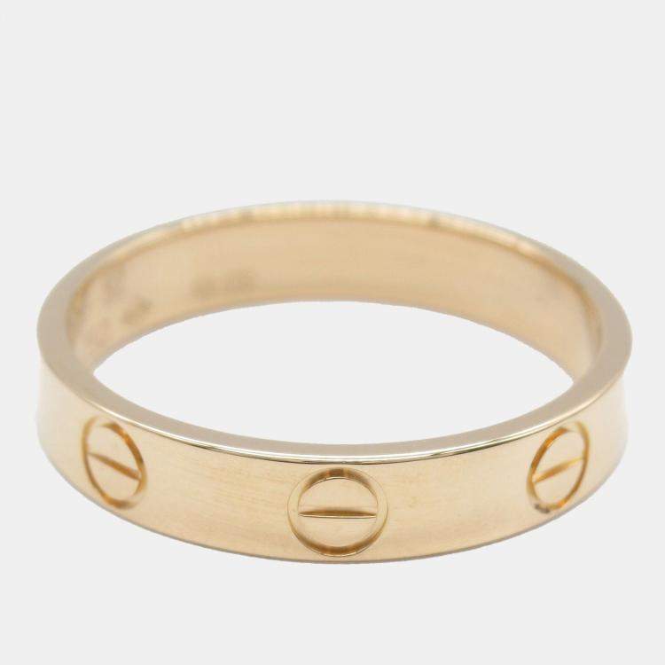 Pre Owned Cartier 18K Rose Gold Love Band Ring EU 52