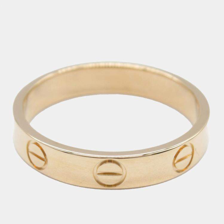 Pre Owned Cartier 18K Rose Gold Love Band Ring EU 52