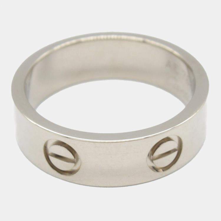 Pre Owned Cartier 18K White Gold Love Ring EU 53