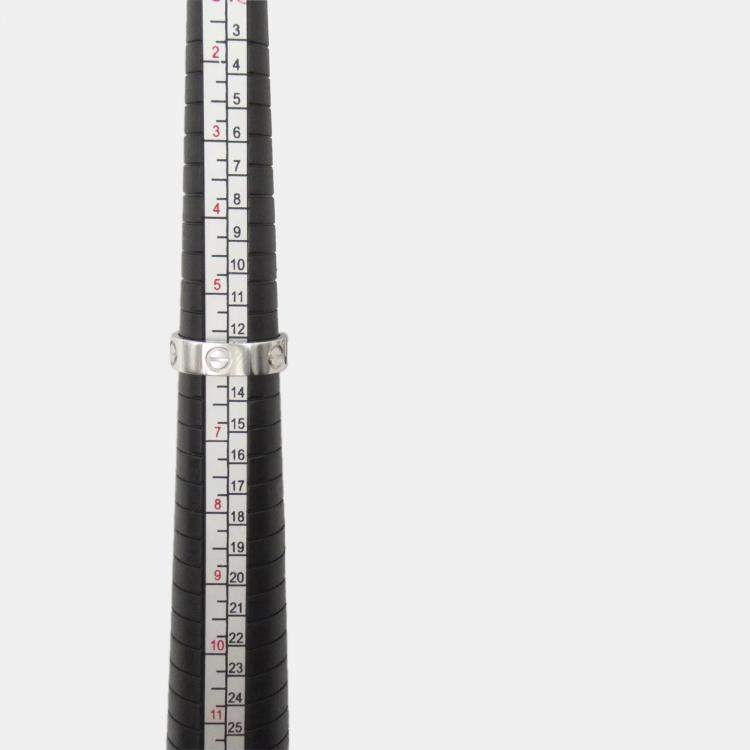 Pre Owned Cartier 18K White Gold Love Ring  EU 52