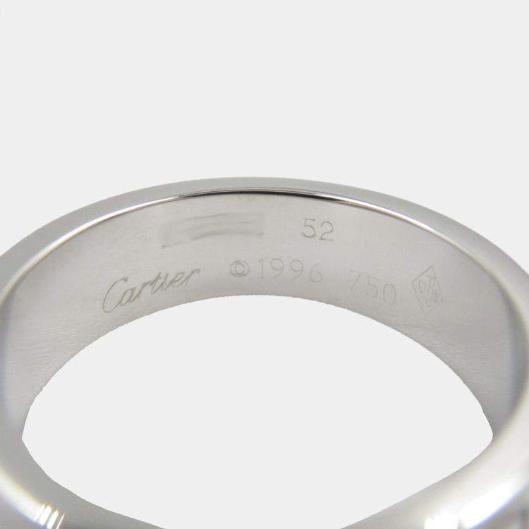 Pre Owned Cartier 18K White Gold Love Ring  EU 52