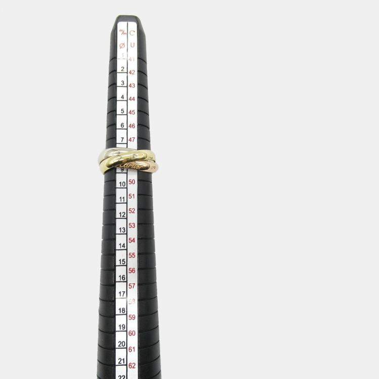 Pre Owned Cartier 18K Yellow, Rose, White Gold Trinity Ring EU 49