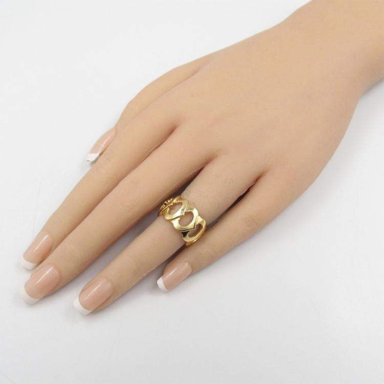 Pre Owned Cartier 18K Yellow Gold C De Cartier Ring EU 47