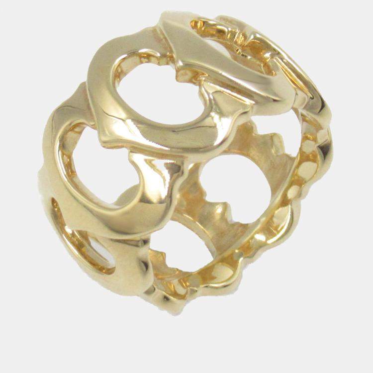 Pre Owned Cartier 18K Yellow Gold C De Cartier Ring EU 47