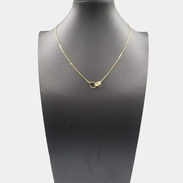 Pre Owned Cartier 18K Yellow Gold Baby Love Diamond Necklace