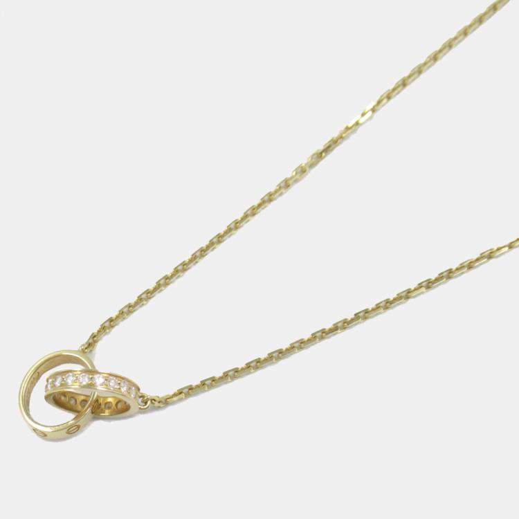 Pre Owned Cartier 18K Yellow Gold Baby Love Diamond Necklace
