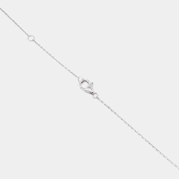 Pre Owned Cartier 18K White Gold and Diamond Amulette De Cartier Pendant Necklace