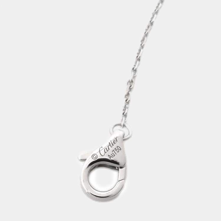 Pre Owned Cartier 18K White Gold and Diamond Amulette De Cartier Pendant Necklace