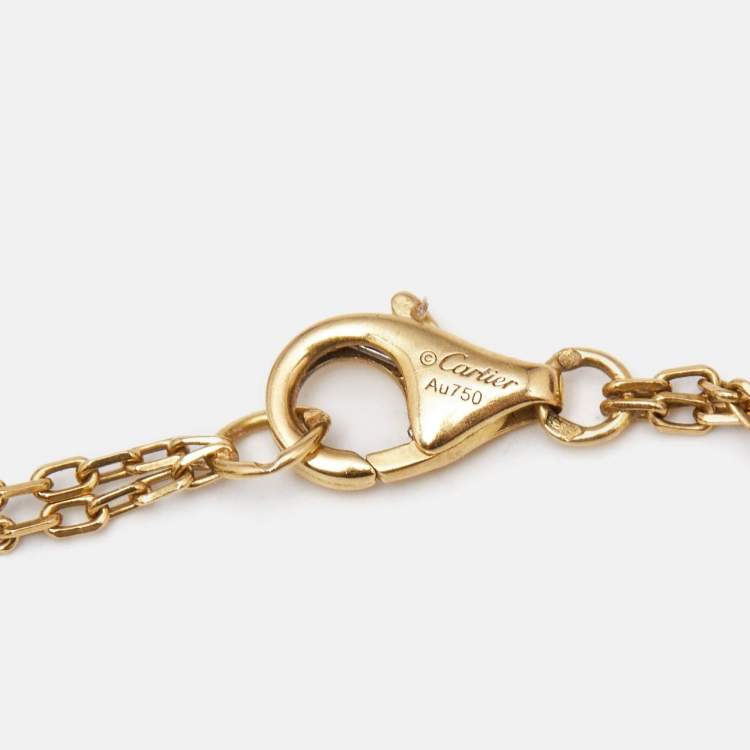 Pre Owned Cartier Love Diamond 18k Yellow Gold Bracelet