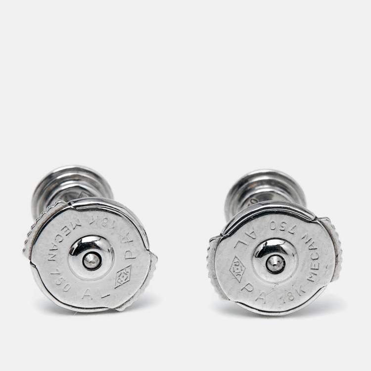 Pre Owned Cartier d'Amour Diamonds 18k White Gold Medium Model Stud Earrings