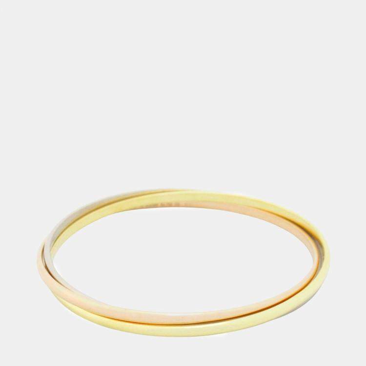 Pre Owned Cartier 18K Yellow Gold, Rose Gold, White Gold Trinity Bracelets