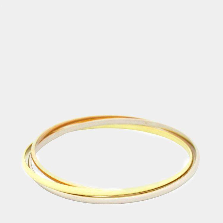Pre Owned Cartier 18K Yellow Gold, Rose Gold, White Gold Trinity Bracelets