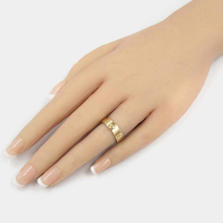 Pre Owned Cartier 18K Yellow Gold Love Band Ring EU 49