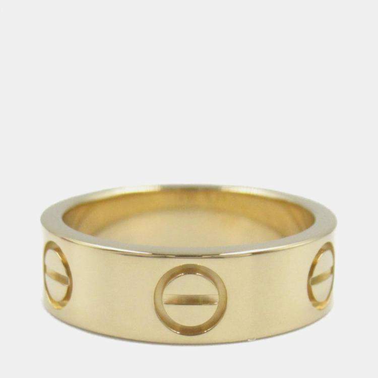 Pre Owned Cartier 18K Yellow Gold Love Band Ring EU 49