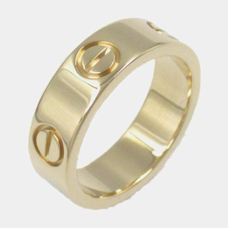 Pre Owned Cartier 18K Yellow Gold Love Band Ring EU 49