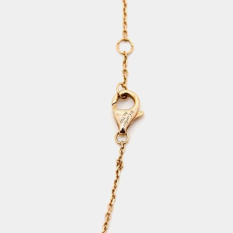 Pre Owned Cartier Amulette De Cartier Onyx Diamond 18k Rose Gold XS Model Bracelet