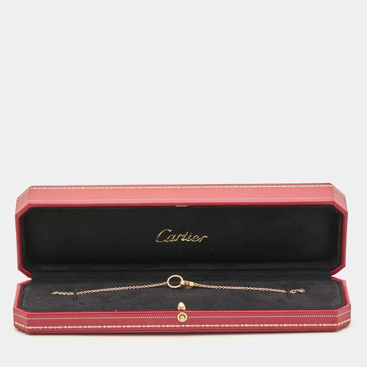 Pre Owned Cartier Love Interlocking Loops 18k Yellow Gold Bracelet