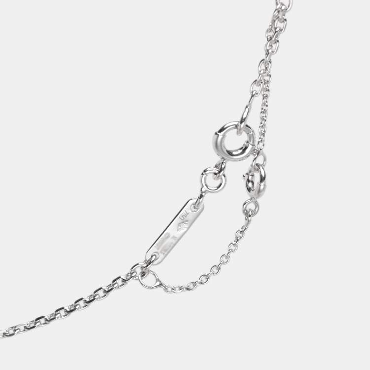 Pre Owned Cartier C de Cartier Heart 18k White Gold Necklace