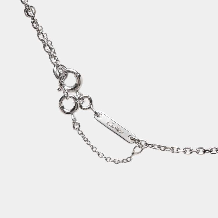 Pre Owned Cartier C de Cartier Heart 18k White Gold Necklace