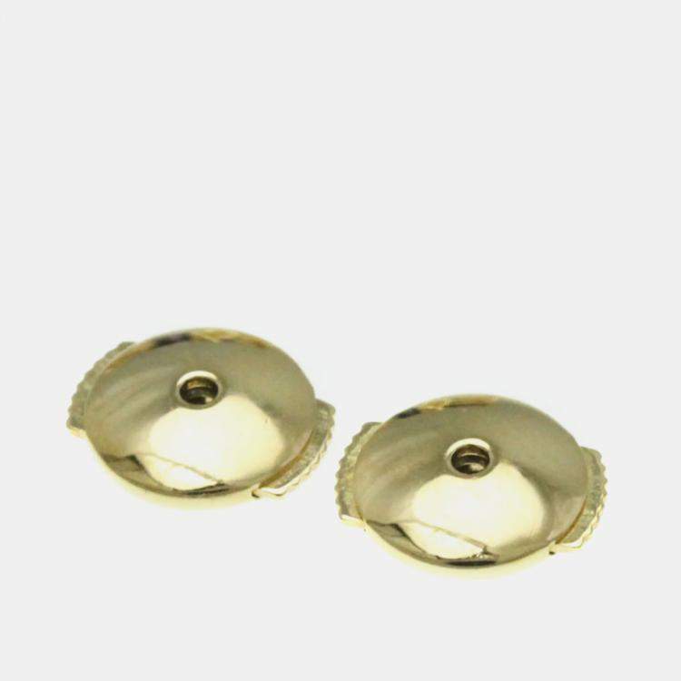 Pre Owned Cartier 18K Yellow Gold Half Hoop Love Earrings