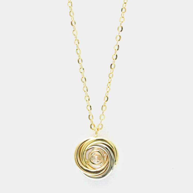 Pre Owned  Cartier  18K Pink White Yellow Gold Diamond Trinity De Cartier Pendant Necklace