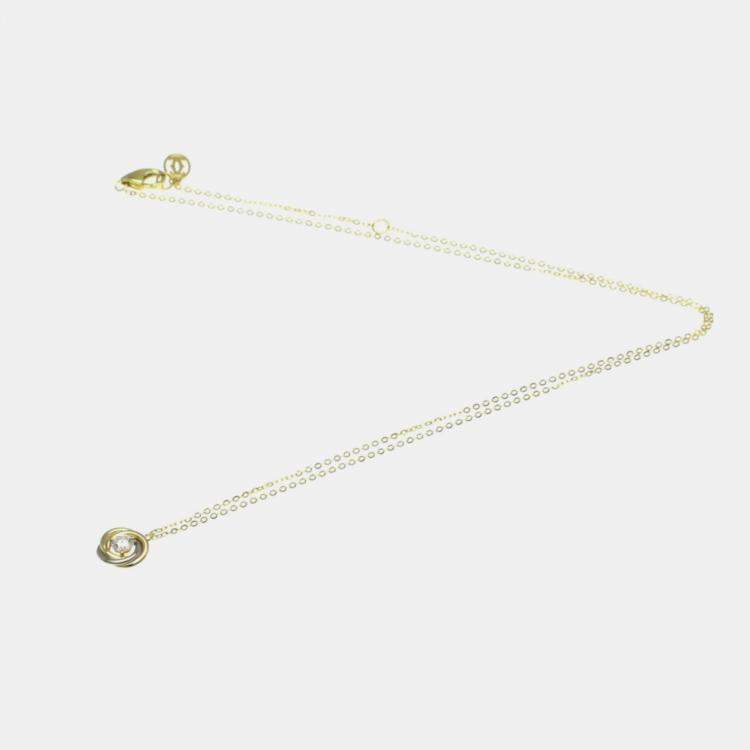 Pre Owned  Cartier  18K Pink White Yellow Gold Diamond Trinity De Cartier Pendant Necklace