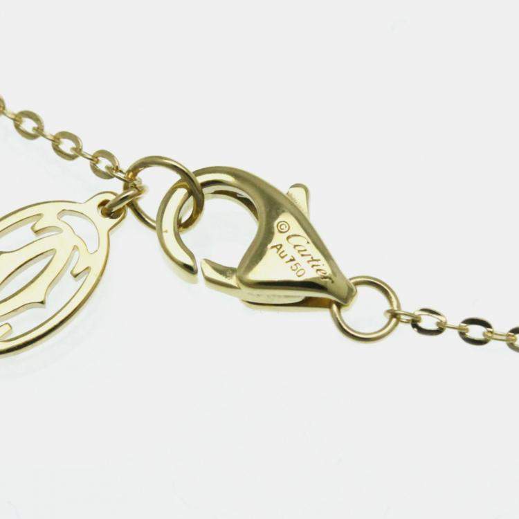 Pre Owned  Cartier  18K Pink White Yellow Gold Diamond Trinity De Cartier Pendant Necklace