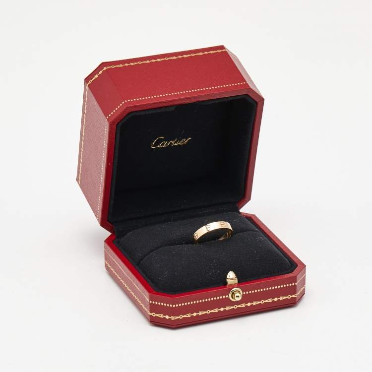 Pre Owned Cartier Love 18k Yellow Gold Small Model Ring Size 51